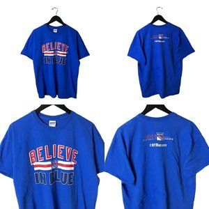 2013 New York Rangers Believe In Blue T Shirt Playoffs Hockey Team Graphic XL